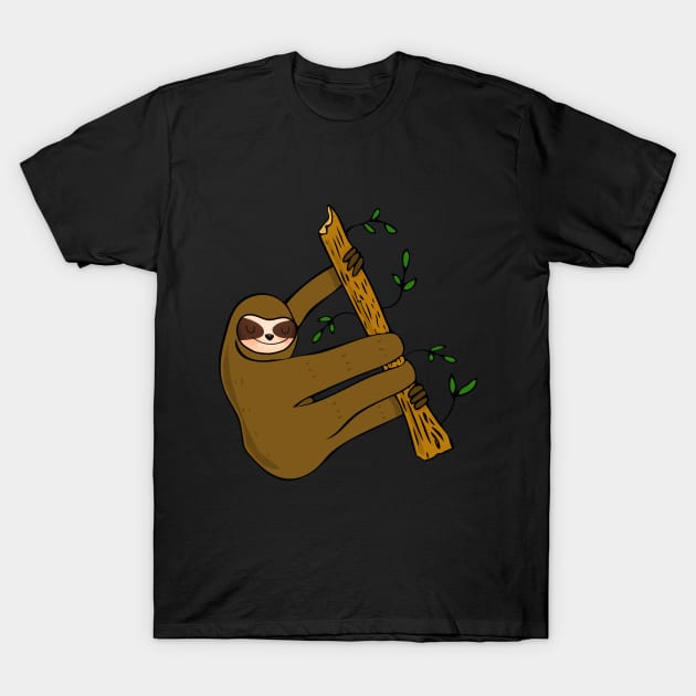 Cute Sloth T-Shirt by RockettGraph1cs